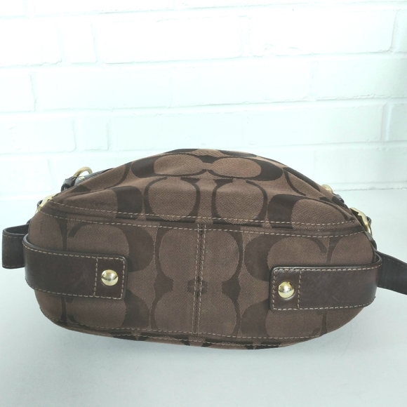 Coach satchel canvas and brown leather - Picture 5 of 10